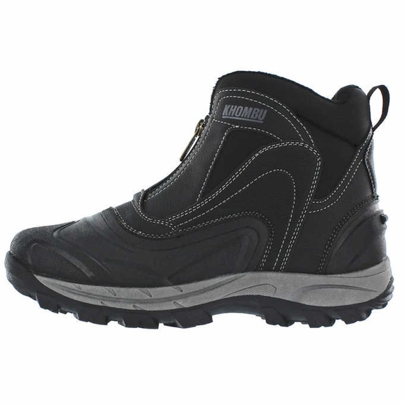 Khombu Men\'s Black Hybrid Winter Boots